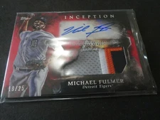 2018 Topps Inception Michael Fulmer Auto 4 Color Patch #/25 Tigers
