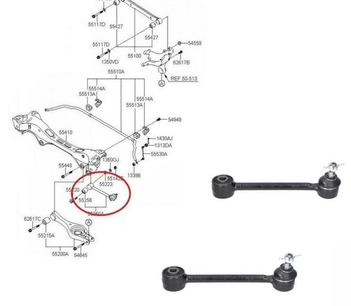Rear Track Control Arms for Hyundai Tucson i30 ix35 Kia Carens Ceed/Pro ...