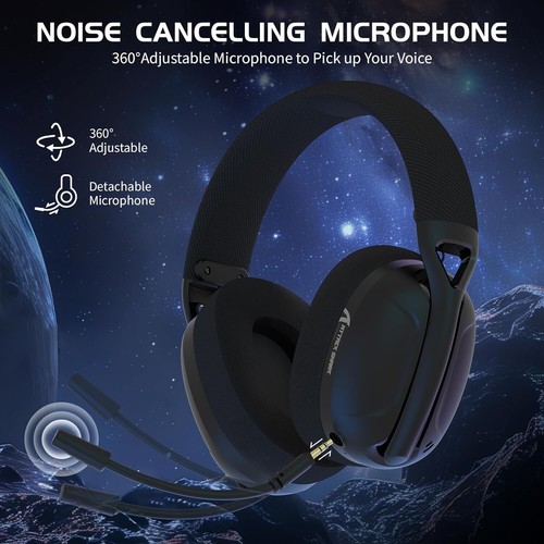 ATTACK SHARK Licht 180g Gaming Headset Over-Ear, kabelgebunden/BT/2.4G Wireless - Bild 26 von 35