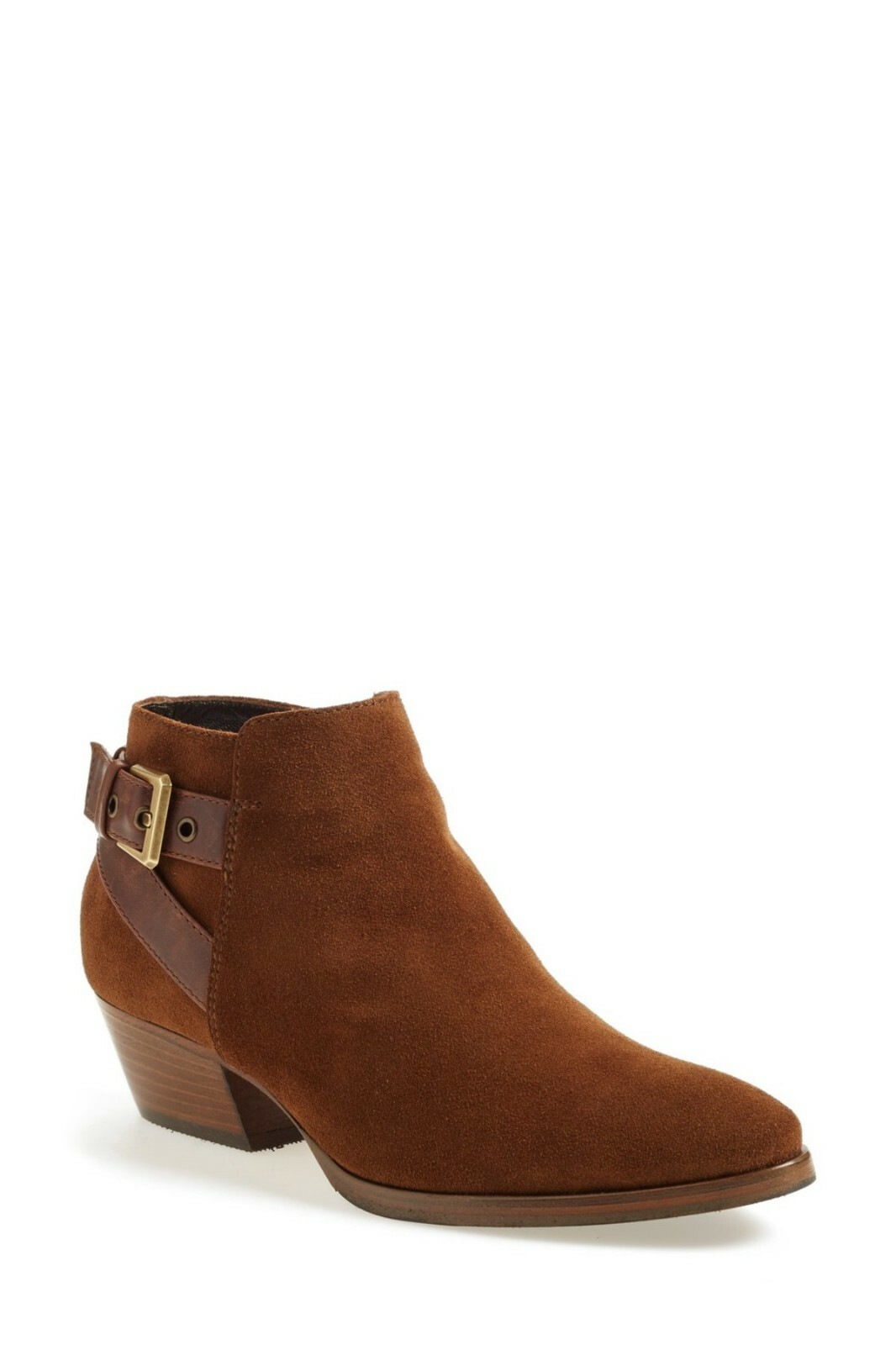 womens boho boots on Womens Aquatalia Boots Farin Brown Leather Boho Buckl Gem