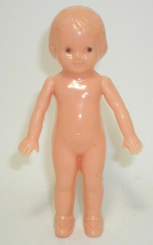Vintage Early Irwin Celluloid? Plastic 5" Baby Doll Figure w/ Jointed Arms Nice - Picture 2 of 6