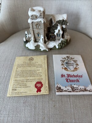 【希少】Lilliput Lane / ST JOHN THE BAPTIST Lilliput Lane St. Nicholas Church Christmas Special W/ Box And