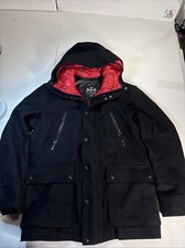 Express Tech Men's Black Wool Blend Sample Coat Winter Jacket Size M RARE