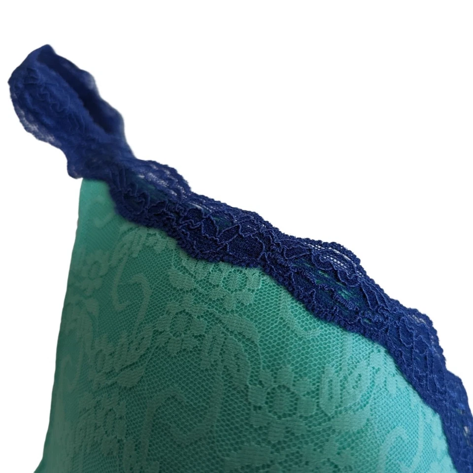 Sujetador Flirtitude Aqua Lunares Encaje Push Up Con Aros Cierre Frontal 36C Divertido Coqueteo Foto 3 de 4