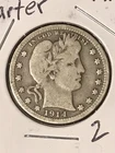 1914 Barber Quarter  G+