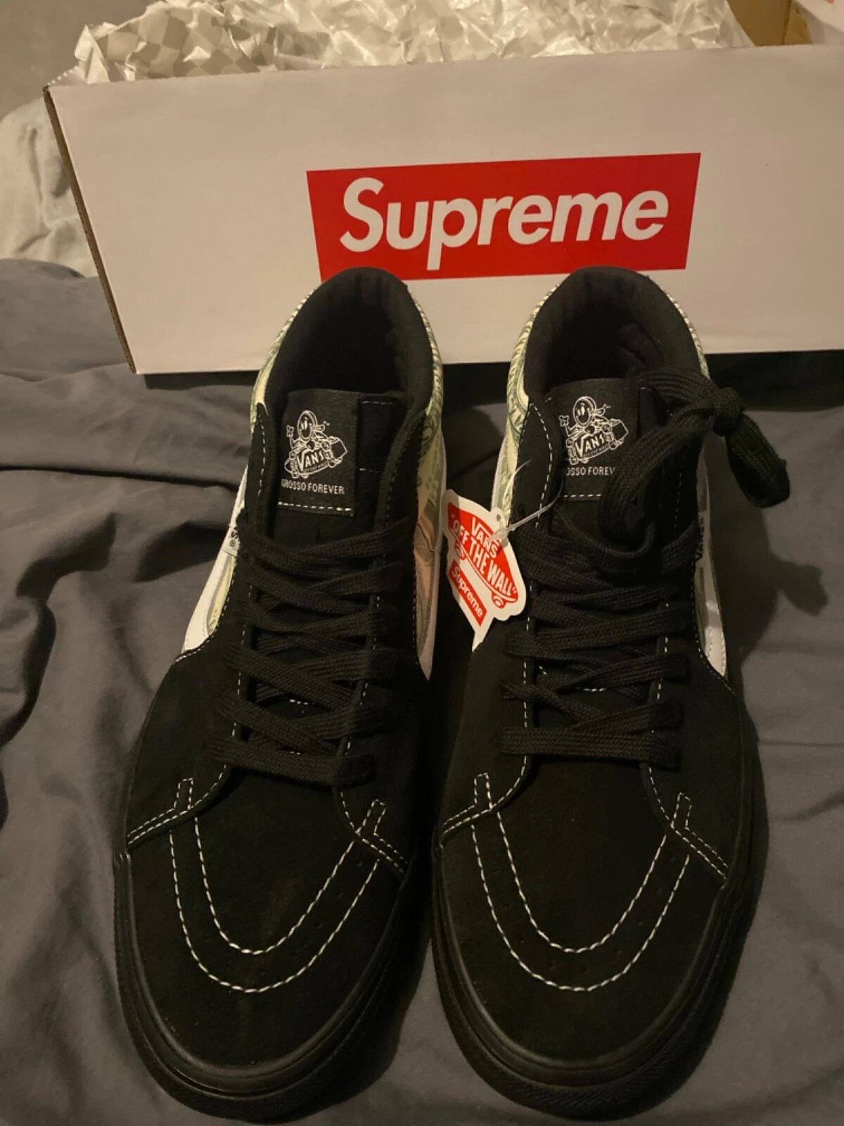 vans off the wall supreme skate grosso M supreme dollar billet noir