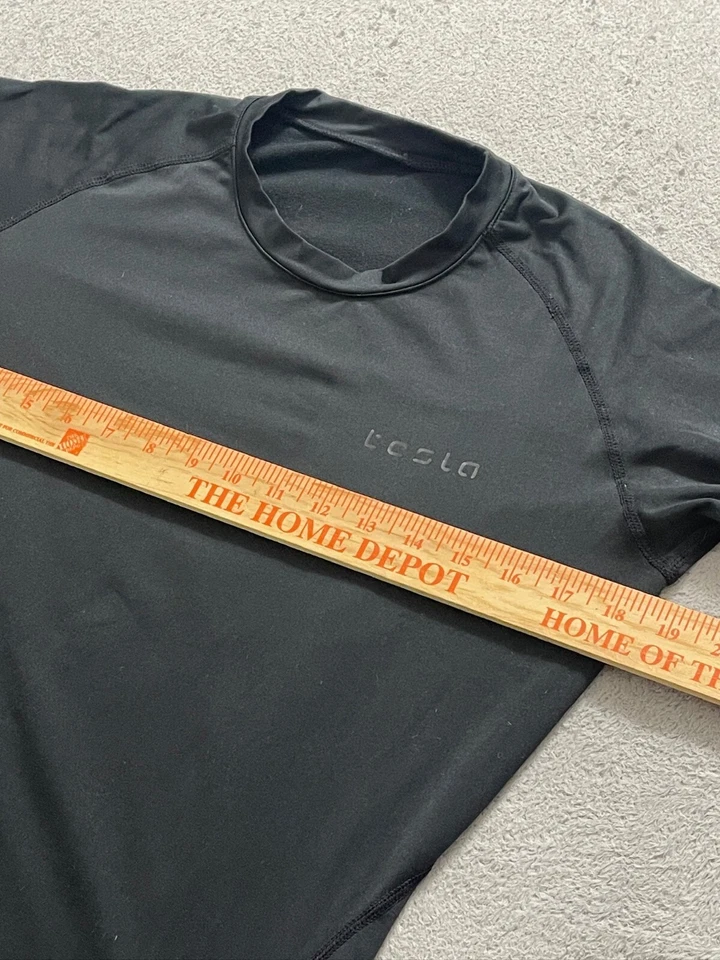 Tesla Compression Shirt Mens Size L Black Athletic Long Sleeve Stretch Large - Image 4 of 4