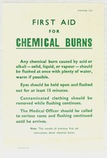 Original Vintage Poster First Aid for Chemical Burns