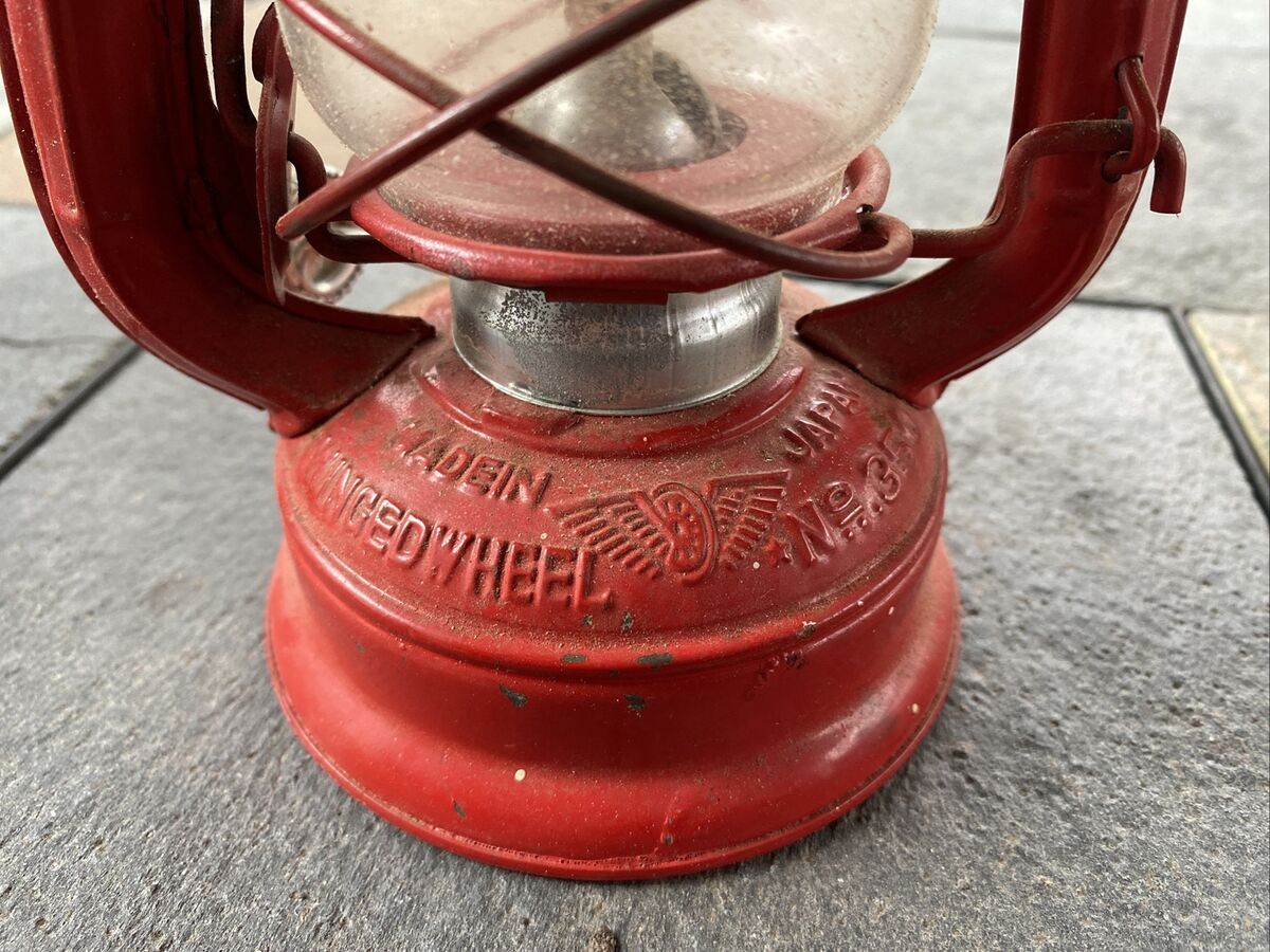 Winged Wheel Vintage Red Lantern No. 350 Approx. 7.5 Inches Winged Wheel Vintage Red Lantern No. 350 Approx. 7.5 Inches