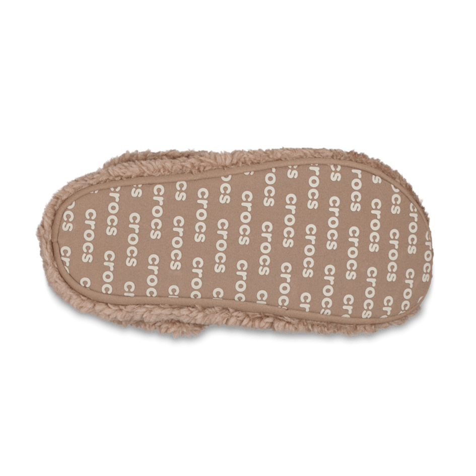 NEW CROCS CLASSIC COZY SLIPPER FLEECE BEIGE BLACK 209386