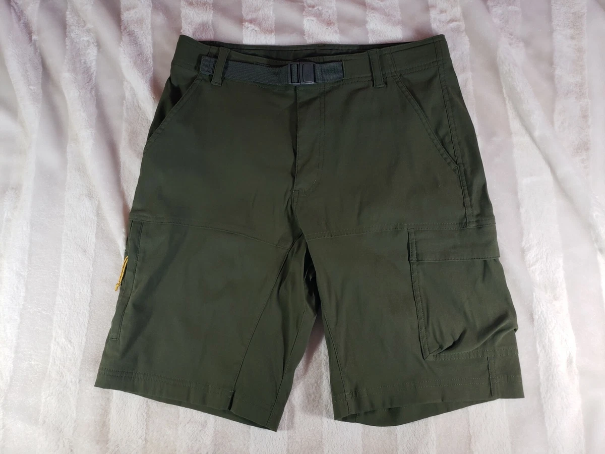 Columbia Mens Olive Green Trail Breaker II Cargo Shorts 30 W x 10