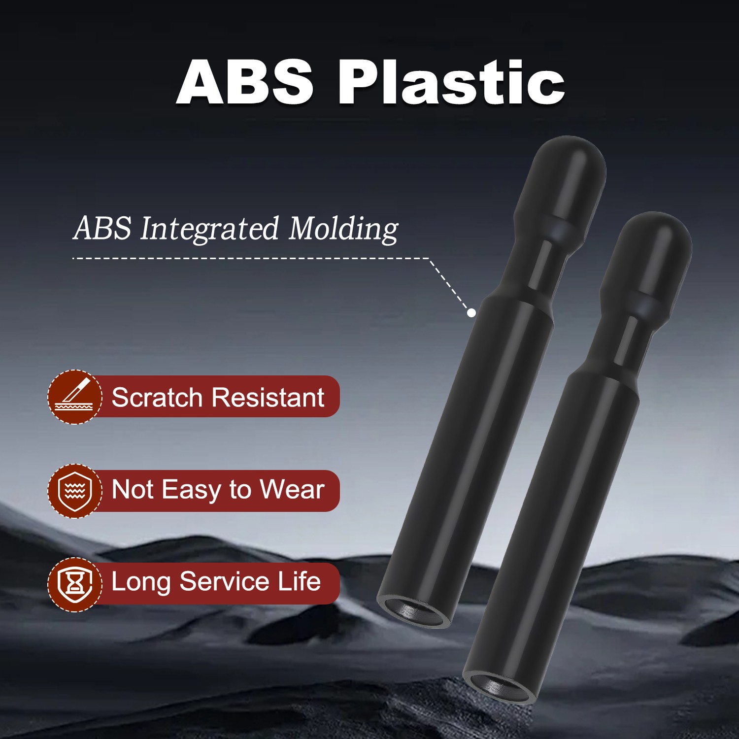 Black Door Lock Knobs Pins Studs Pair for 1989-1999 Ford Taurus FODZ-5421850-A