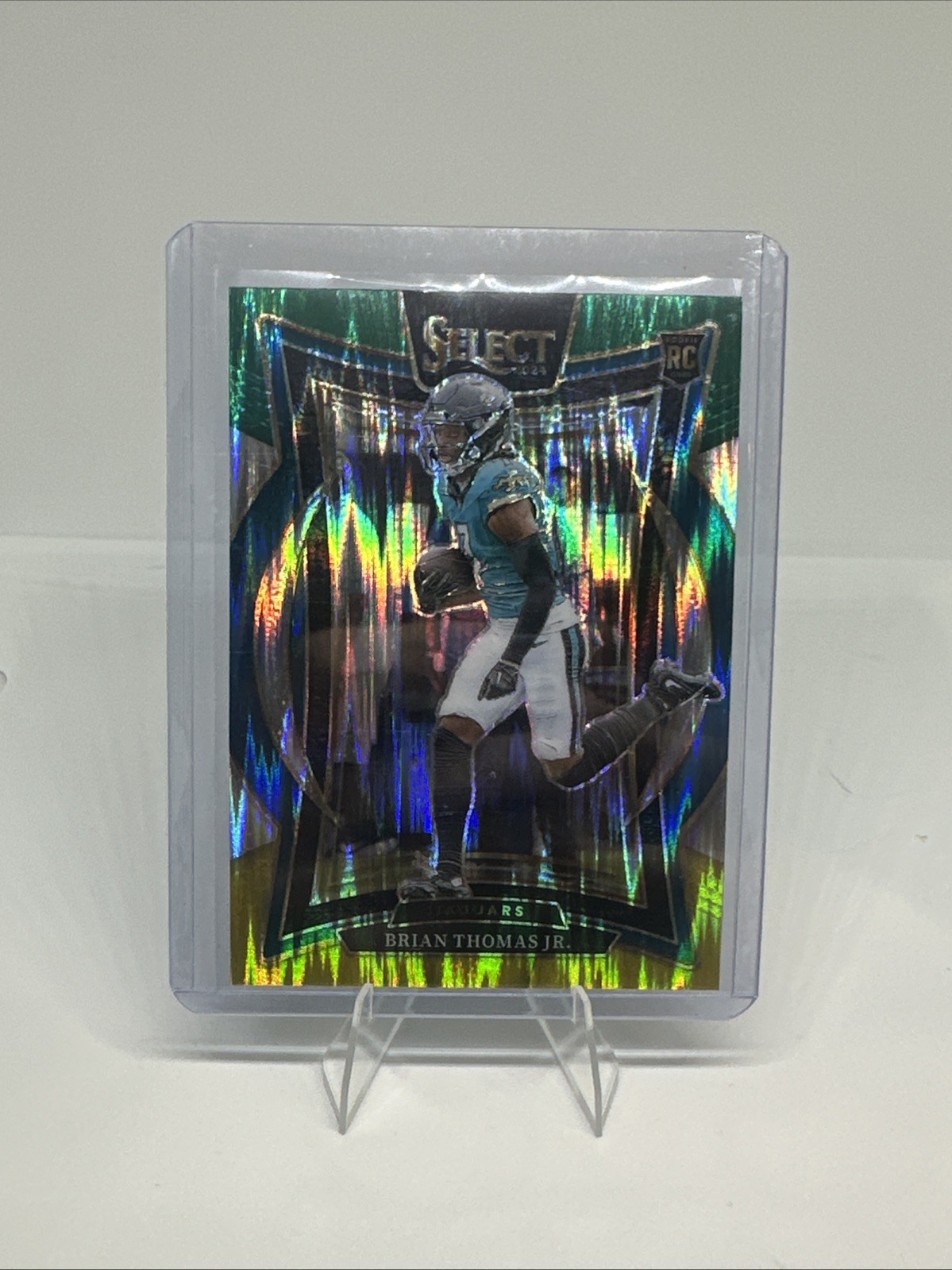 2024 Panini Select - Concourse Brian Thomas Jr. #91 Green & Yellow Shock Prizm