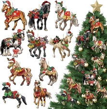 Patelai 40 Pcs Western Christmas Ornament Western Tree Ornament Cowboy Horse ...