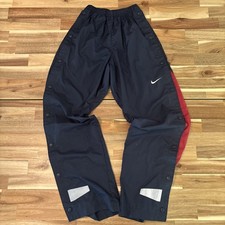 Vtg Y2k Baggy Nike Navy Blue USA Breakaway Track Pants Size Small Youth