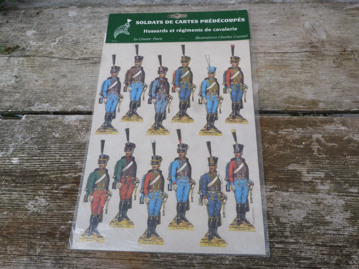 PETITS SOLDATS DE Strasbourg en papier, second Empire- Epoque 1870's