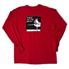 VTG 1999 Jared Lee Studio Talk To The Hoof Red Long Sleeve Medium Horse Funny