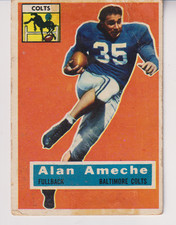 Alan Ameche 1956 Topps Football Card # 12 Colts $1.25 Shipping