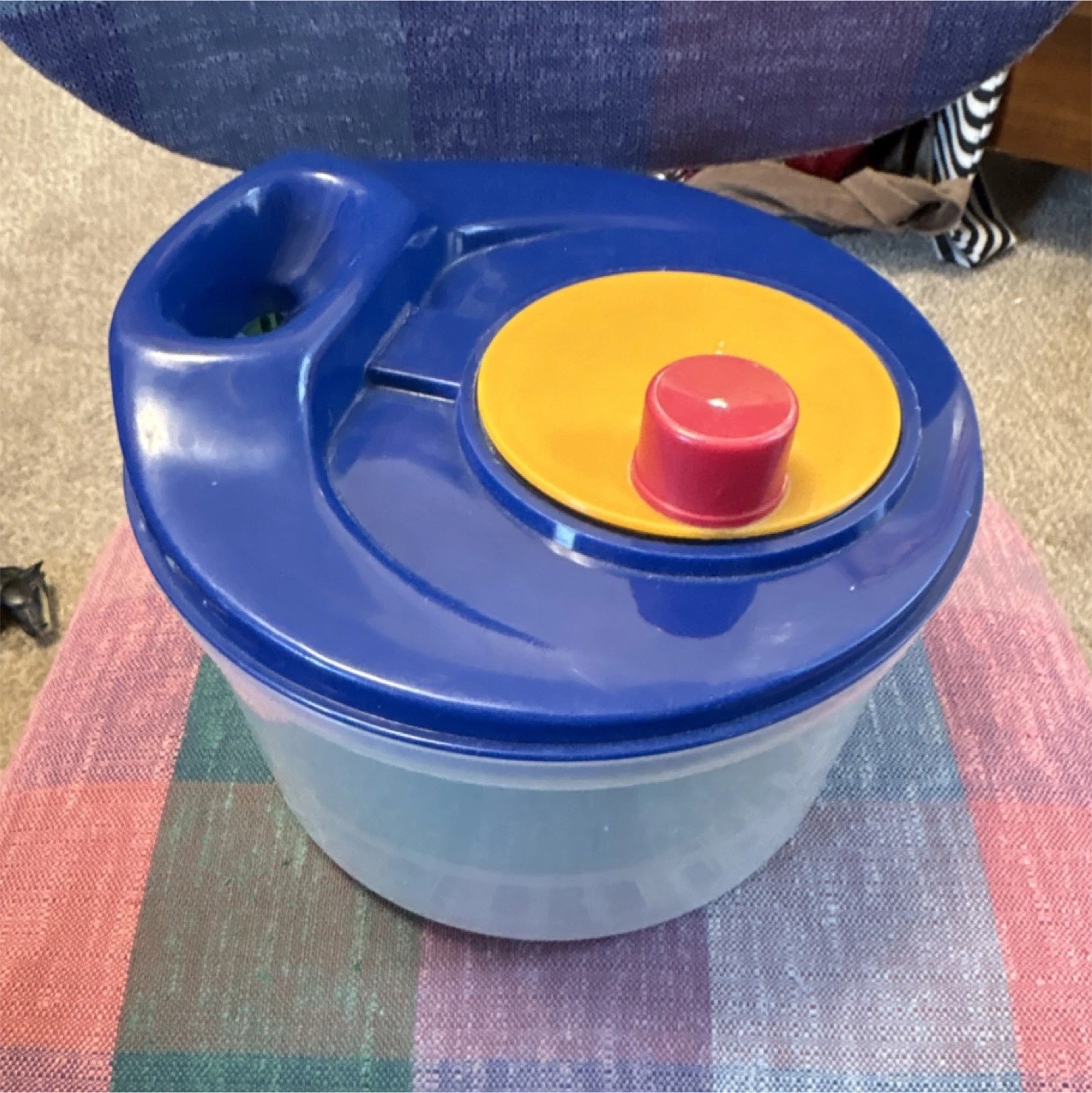 Salad Spinner 90s Vintage Blue Yellow Red Green Clear with Lid & Basket
Opens in a new window or tab