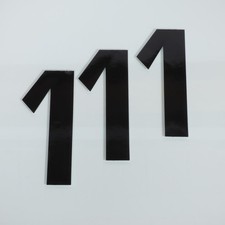 Autocollants lot stickers numéro course chiffre un1 noir 160x70mm pour moto