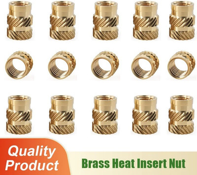Brass Heat Set Insert Nuts Knurled Threaded Inserts for 3D Printing M2-M10
