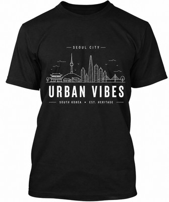 Seoul City Urban Vibes Skyline T-Shirt Minimalist Korea Graphic Tee