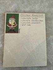 Leslie Moak Murray Christmas MAGNETIC Notepad – CHRISTMAS GROCERY List CHOCOLATE