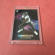 2023-24 Obsidian Zay Flowers Black Color Blast Rookie RC Ravens Sharp!!!