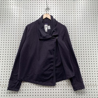 Patagonia Womens Jacket Black XL Wrap Fleece Polartec Outdoor