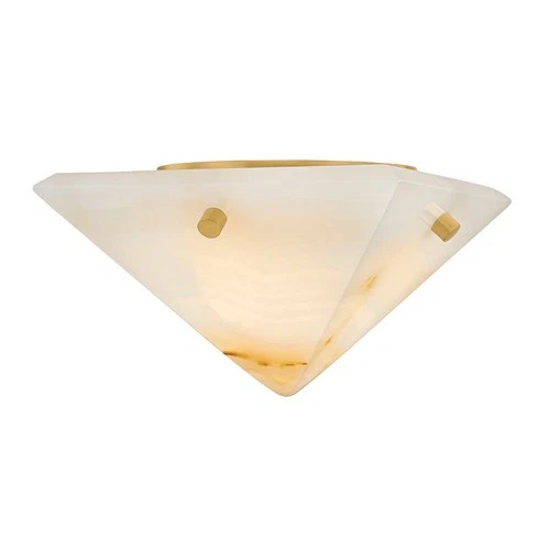 Corbett Lighting 558-07 Geo 7"W LED Semi-Flush Ceiling Fixture - Brass - Picture 1 of 2