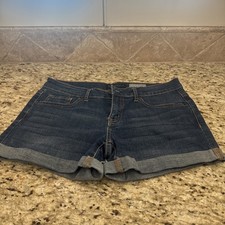 Women's Aeropostale Shorts Size 6 Mini Denim Dark Wash EUC 468