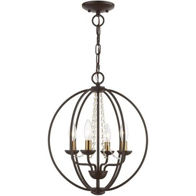 Livex Lighting 4091407 Arabella Globe Convertible Chandelier/SemiFlush