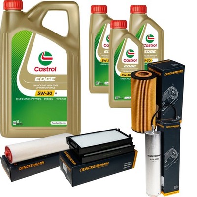 Inspektionspaket Castrol EDGE 5W-30 M Engine 8L für BMW X5 3.0d xDrive30d X6