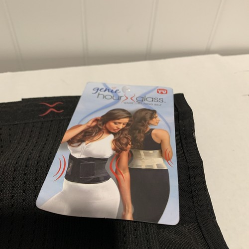 Genie Hour Glass Waist Training Belt Corset Black Size Large XL New - 第 3/6 張圖片