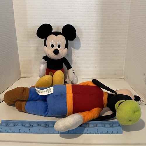 Disney Plush Lot Of 2 , Mickey and Goofy - Preowned 12 inches - Picture 5 of 9