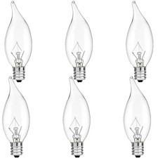 E12 Candle Light Bulbs, 60W Candelabra, Warm White 2700K, 600 Lumen Dimmable,