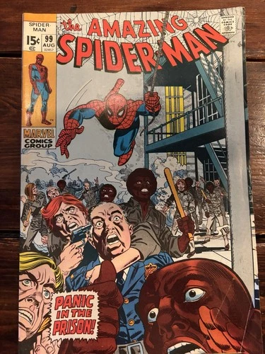 The Amazing Spider-Man #99 - Marvel Comics Group AUG 1971 - Panic In The Prison!
