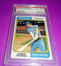 1974 OPC BASEBALL #288 Gorman Thomas ROOKIE CARD Milwaukee Brewers PSA 8 NM MINT. rookie card picture