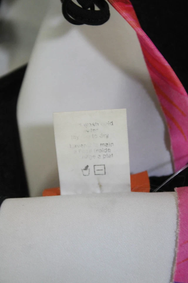 Top de bikini Clover Canyon para mujer estampado floral cuello en V rosa talla M Foto 4 de 4