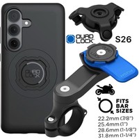 Quad Lock Motorrad Lenker Handyhalterung + VibrationsdäMpfer + Mag Galaxy S26