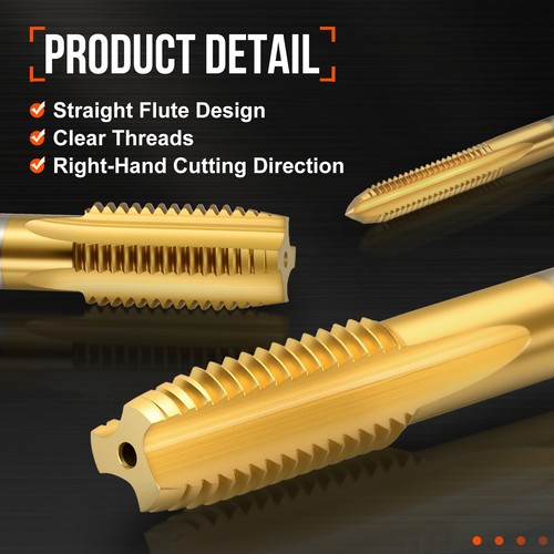 Straight Thread Tap M8 x 1.25 Right Hand Screw Tapping M2 - Afbeelding 3 van 7