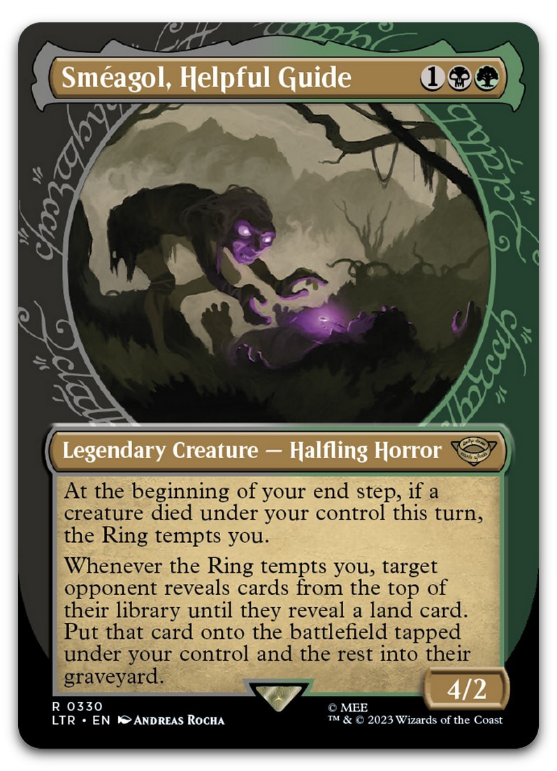 Smeagol, Helpful Guide (Showcase) #330 (NM) Lord of the Rings LTR Magic MTG
