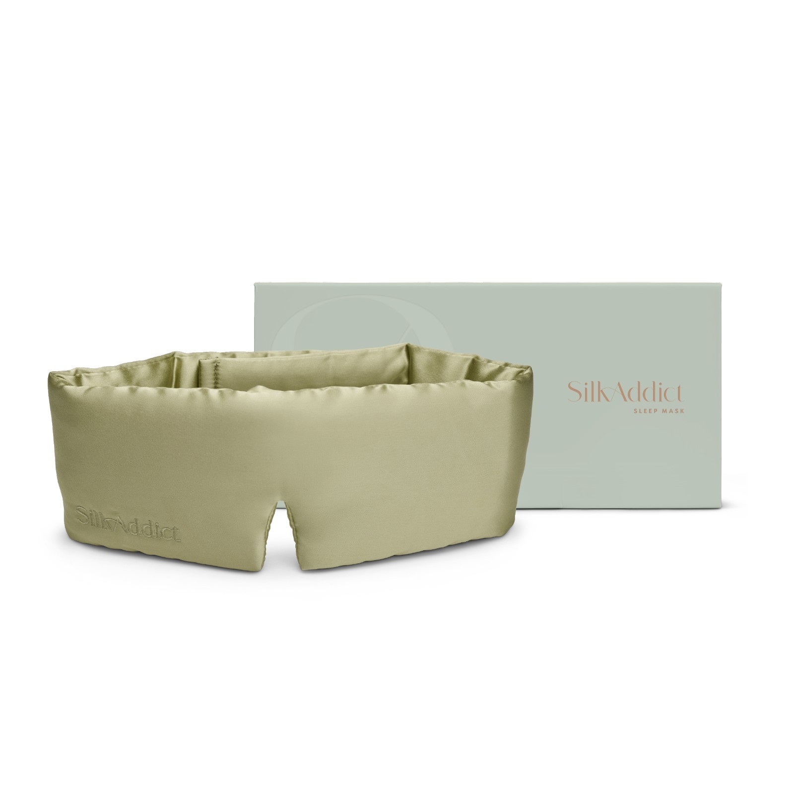 Silk Addict 100% Mulberry Silk Sleep Mask – Olive Green