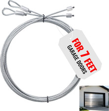 2PCS Garage Door Cables for 7 Ft Door – 8.5 Ft Long Heavy Duty Wire Cable Replac