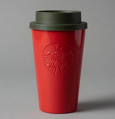 Starbucks 2025 Red Stainless Steel Tumbler 11 oz Green Lid | NEW!!