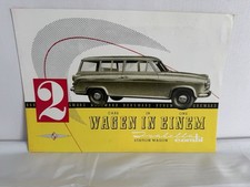 1956 Borgward Isabella Combi Wagen Wagon Vintage Car Sales Brochure Catalog 1956 Borgward Isabella Combi Wagen Wagon Vintage Car Sales Brochure Catalog