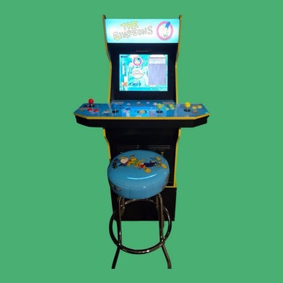 Simpsons 4Player Arcade1up Arcade w/ Stool Bundle - (shipping avail) OEM papers