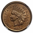 1859 Indian Head Cent Penny Gorgeous Superb Gem BU++ Key Date