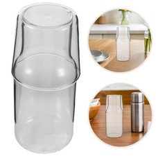  2 Set Pichet À Jus En Verre Carafe D'eau De Chevet Avec Juice Bottle Glass