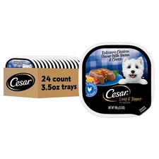 Wet Dog Food Loaf Topper Sauce Rotisserie Chicken Bacon Cheese 3.5 oz 24 Trays